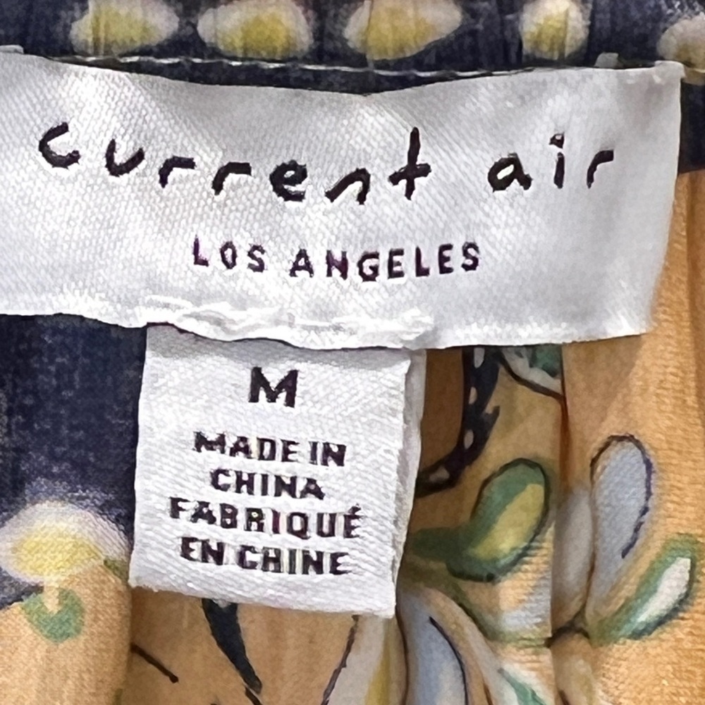 Current Air Mixed Media Print Flutter Sleeve Blou… - image 4